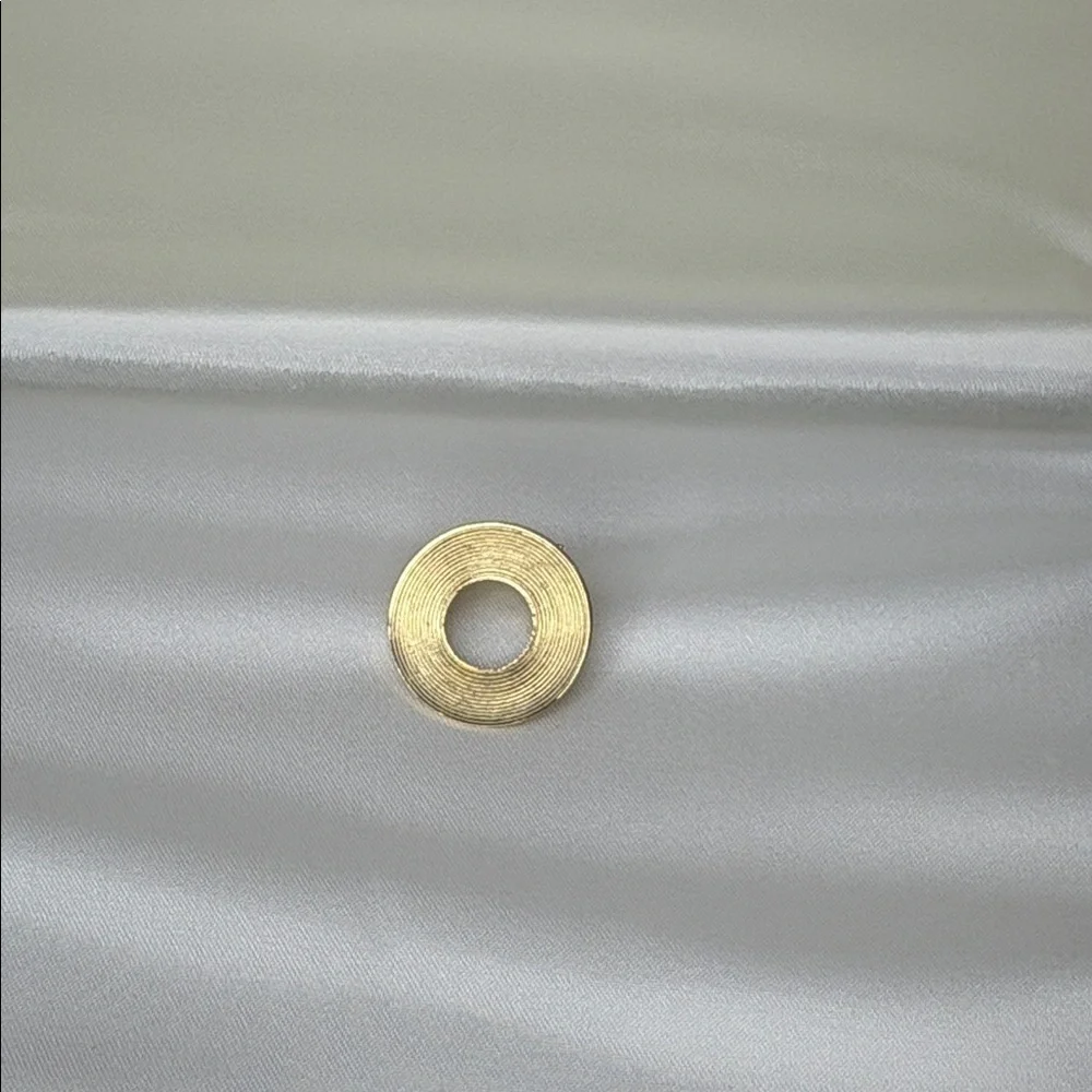 Vintage Gold Tone Concentric Circle Brooch Pin